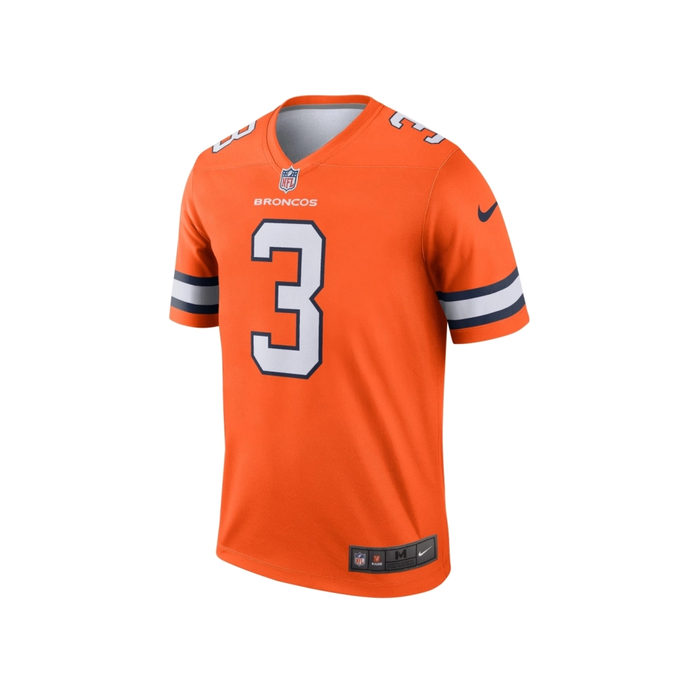Mens Denver Broncos Russell Wilson Orange Alternate Legend Jersey
