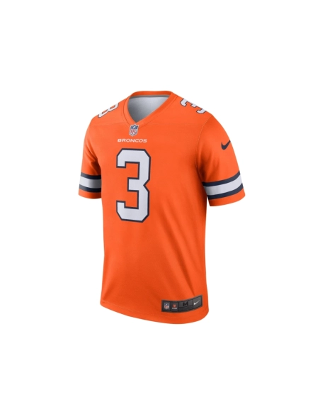 Mens Denver Broncos Russell Wilson Orange Alternate Legend Jersey