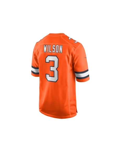 Mens Denver Broncos Russell Wilson Orange Alternate Game Jersey