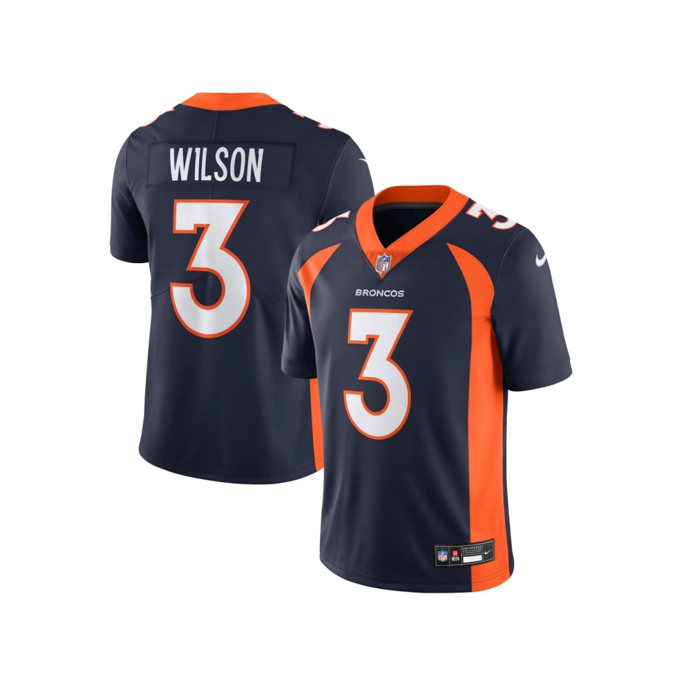 Mens Denver Broncos Russell Wilson Navy Vapor Untouchable Limited Jersey