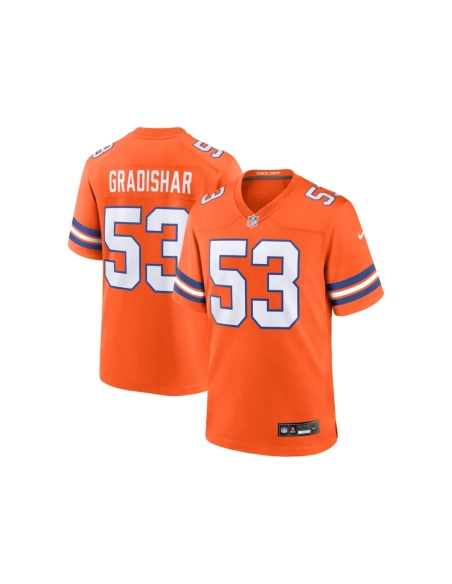 Mens Denver Broncos Randy Gradishar Orange Mile High Collection 1977 Throwback Retired Player Game Jersey