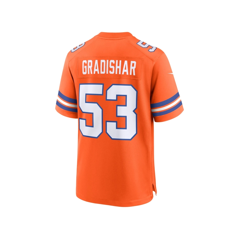 Mens Denver Broncos Randy Gradishar Orange Mile High Collection 1977 Throwback Retired Player Game Jersey