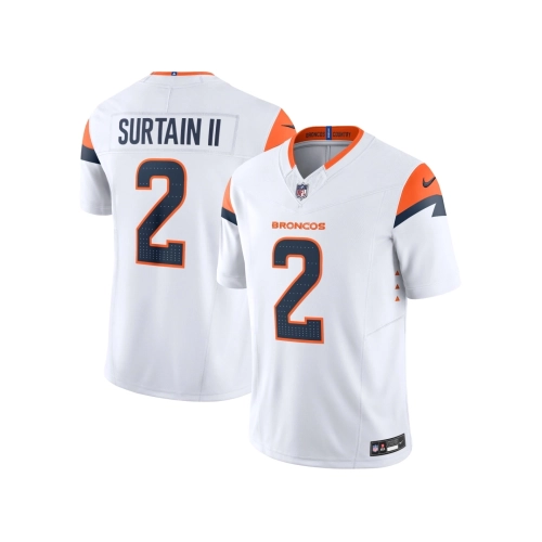 Mens Denver Broncos Patrick Surtain II White Mile High Collection Vapor F.U.S.E. Limited Jersey