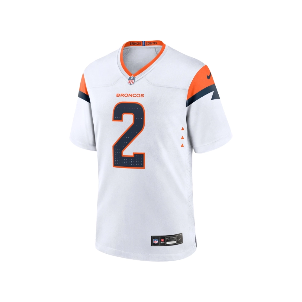 Mens Denver Broncos Patrick Surtain II White Mile High Collection Game Jersey