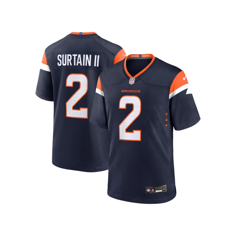 Mens Denver Broncos Patrick Surtain II Navy Mile High Collection Alternate Game Jersey