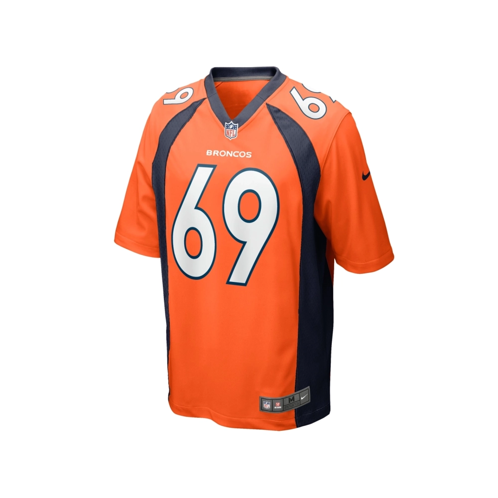 Mens Denver Broncos Mike McGlinchey Orange Game Player Jersey