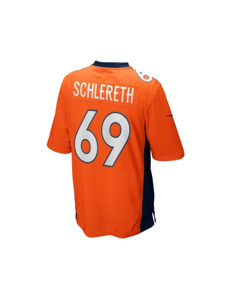 Mens Denver Broncos Mark Schlereth Orange Game Retired Player Jersey