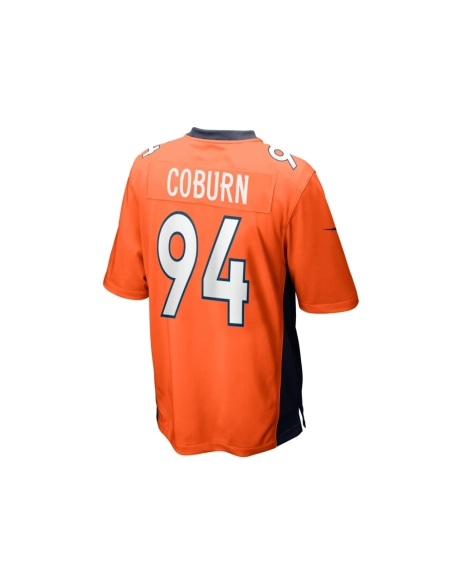 Mens Denver Broncos Keondre Coburn Orange Game Jersey