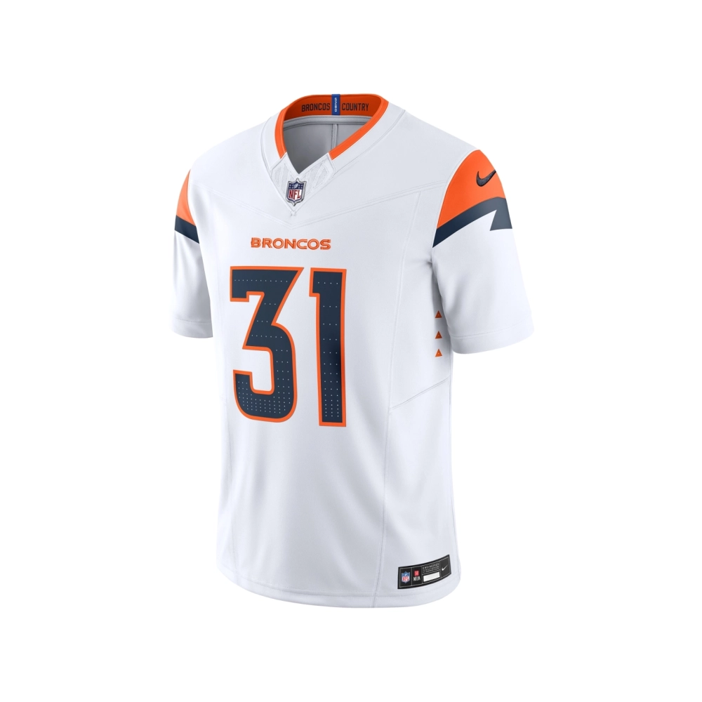 Mens Denver Broncos Justin Simmons White Vapor F.U.S.E. Limited Jersey