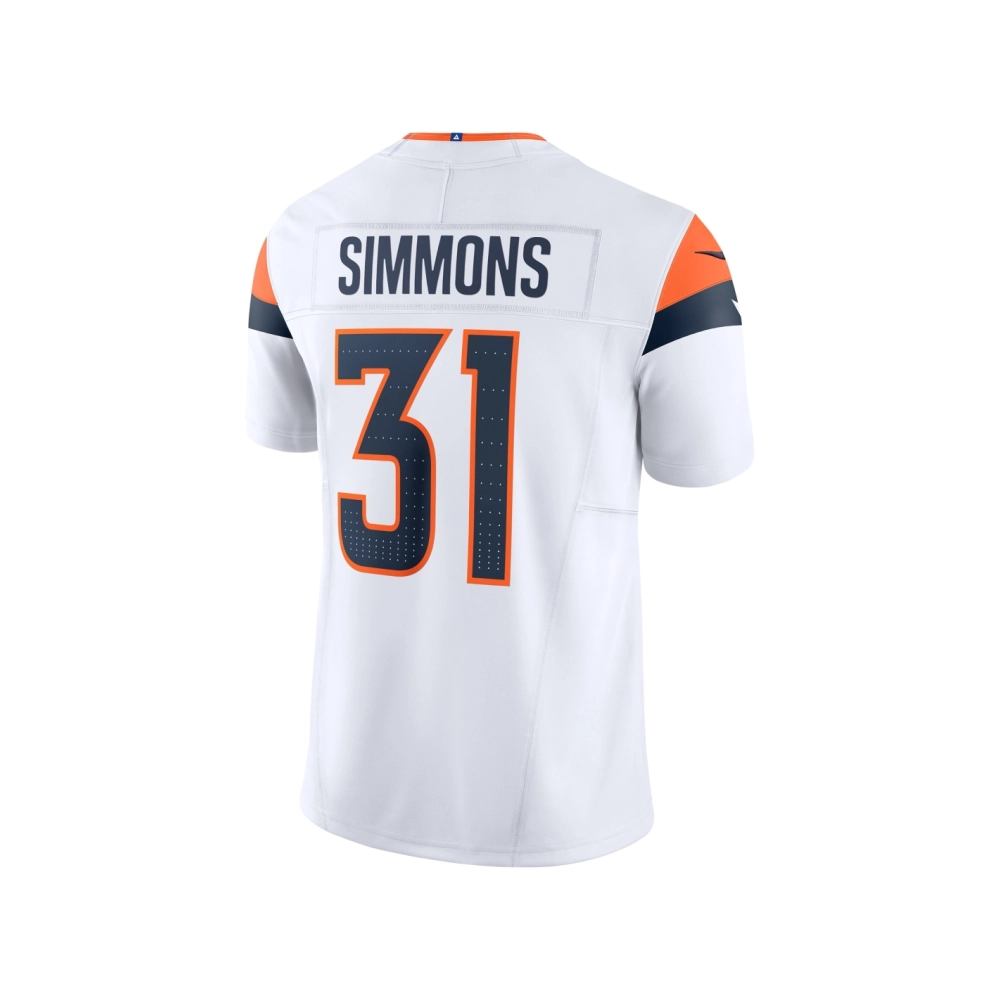 Mens Denver Broncos Justin Simmons White Vapor F.U.S.E. Limited Jersey