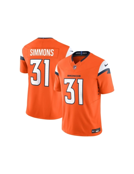 Mens Denver Broncos Justin Simmons Orange Vapor F.U.S.E. Limited Jersey