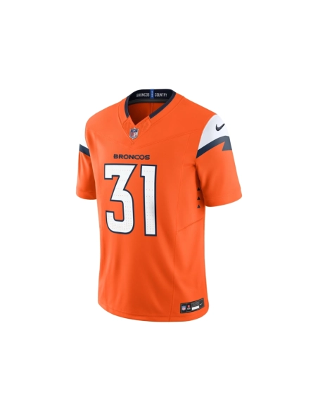 Mens Denver Broncos Justin Simmons Orange Vapor F.U.S.E. Limited Jersey