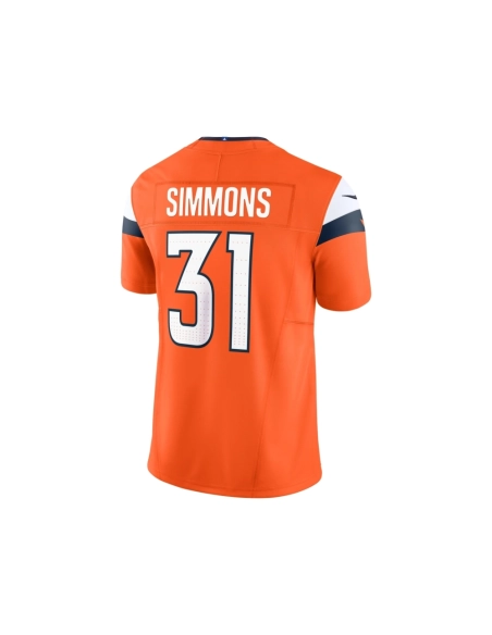 Mens Denver Broncos Justin Simmons Orange Vapor F.U.S.E. Limited Jersey