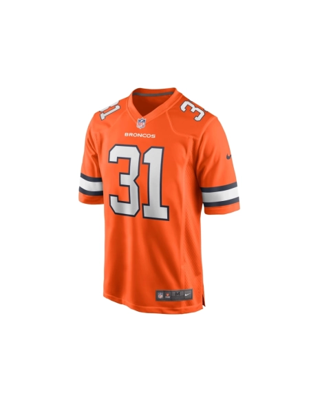 Mens Denver Broncos Justin Simmons Orange Alternate Game Jersey