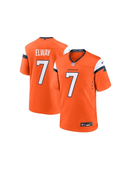 Mens Denver Broncos John Elway Orange Mile High Collection Retired Player Game Jersey