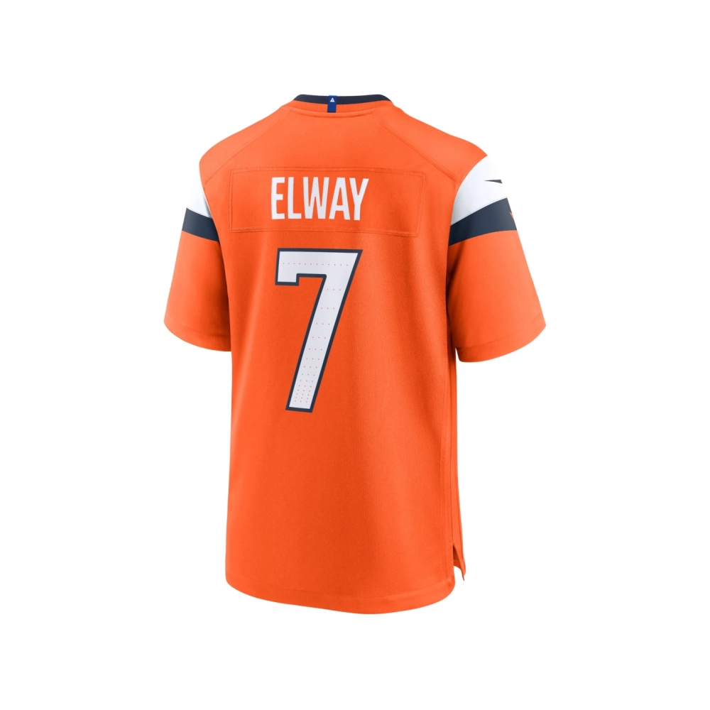 Mens Denver Broncos John Elway Orange Mile High Collection Retired Player Game Jersey