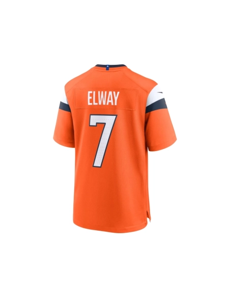 Mens Denver Broncos John Elway Orange Mile High Collection Retired Player Game Jersey