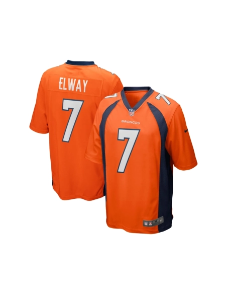 Mens Denver Broncos John Elway Orange Game Retired Player Jersey