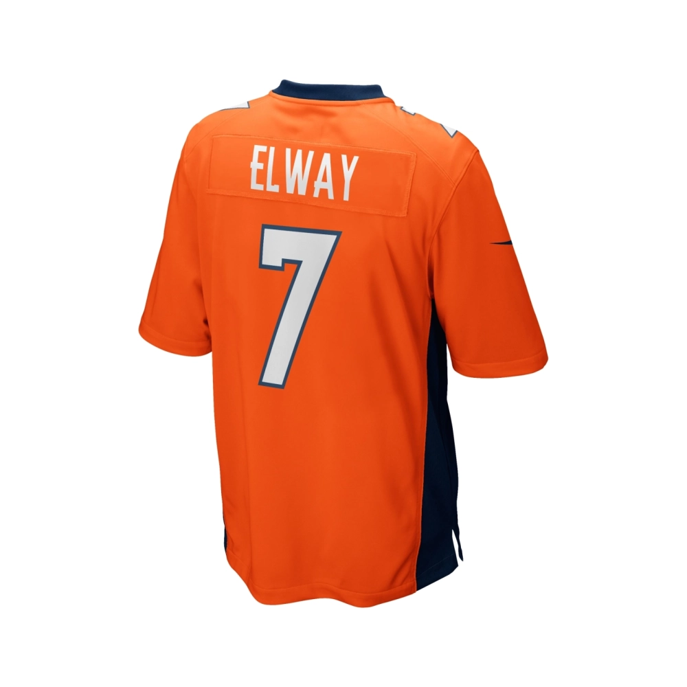 Mens Denver Broncos John Elway Orange Game Retired Player Jersey