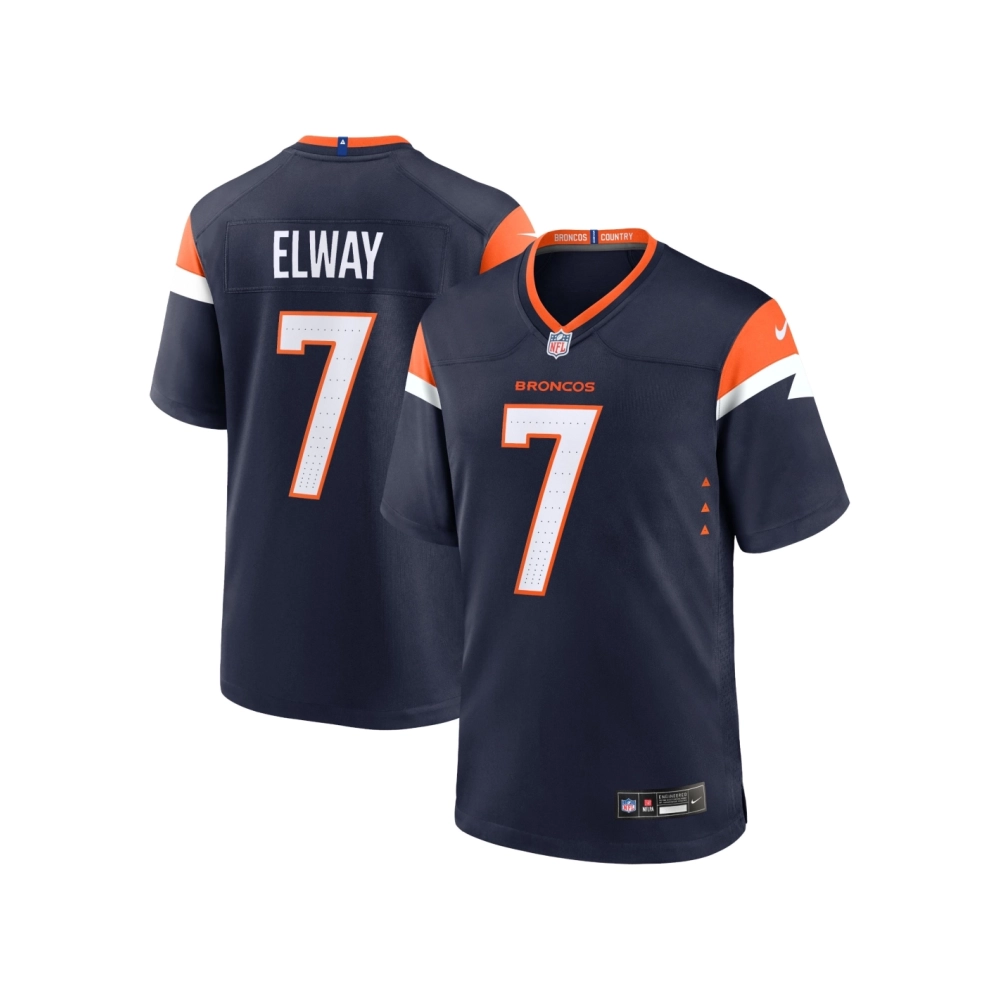 Mens Denver Broncos John Elway Navy Mile High Collection Alternate Retired Player Game Jersey