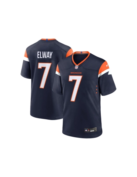 Mens Denver Broncos John Elway Navy Mile High Collection Alternate Retired Player Game Jersey