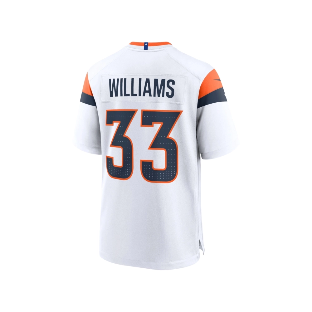 Mens Denver Broncos Javonte Williams White Mile High Collection Game Jersey