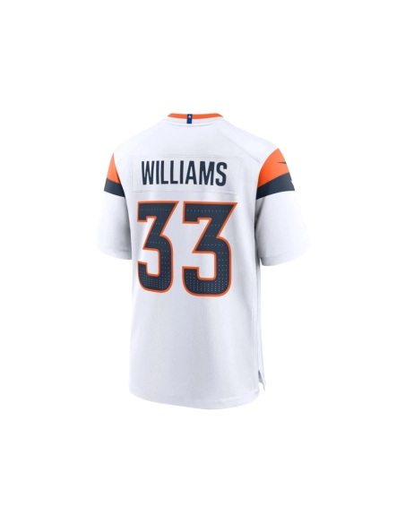 Mens Denver Broncos Javonte Williams White Mile High Collection Game Jersey