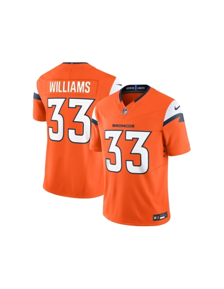Mens Denver Broncos Javonte Williams Orange Mile High Collection Vapor F.U.S.E. Limited Jersey