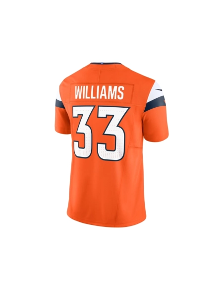 Mens Denver Broncos Javonte Williams Orange Mile High Collection Vapor F.U.S.E. Limited Jersey