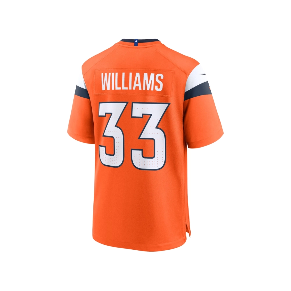 Mens Denver Broncos Javonte Williams Orange Mile High Collection Game Jersey