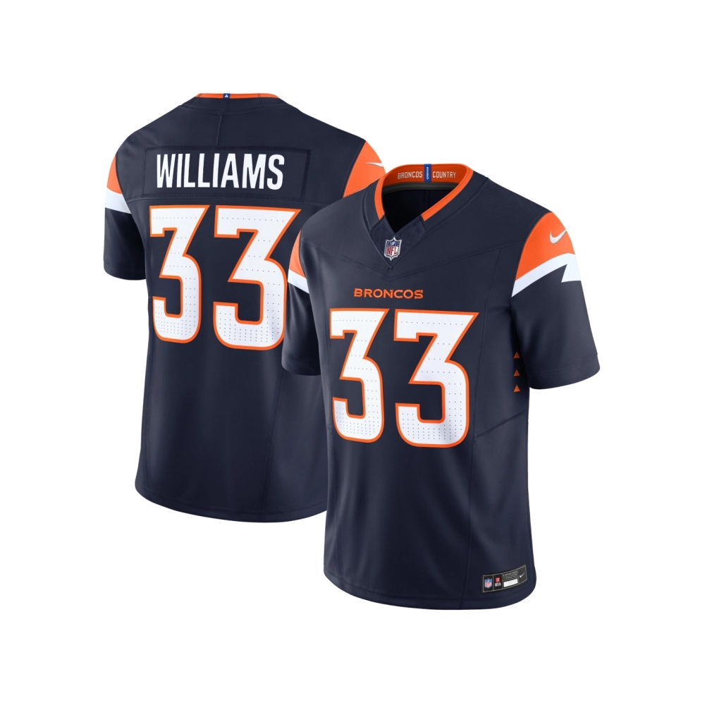 Mens Denver Broncos Javonte Williams Navy Mile High Collection Vapor F.U.S.E. Limited Jersey
