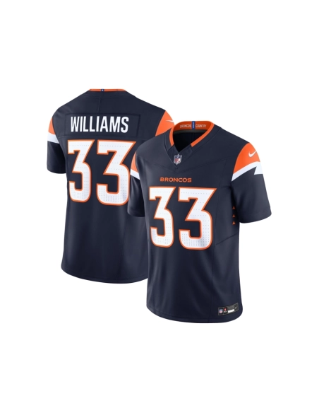 Mens Denver Broncos Javonte Williams Navy Mile High Collection Vapor F.U.S.E. Limited Jersey
