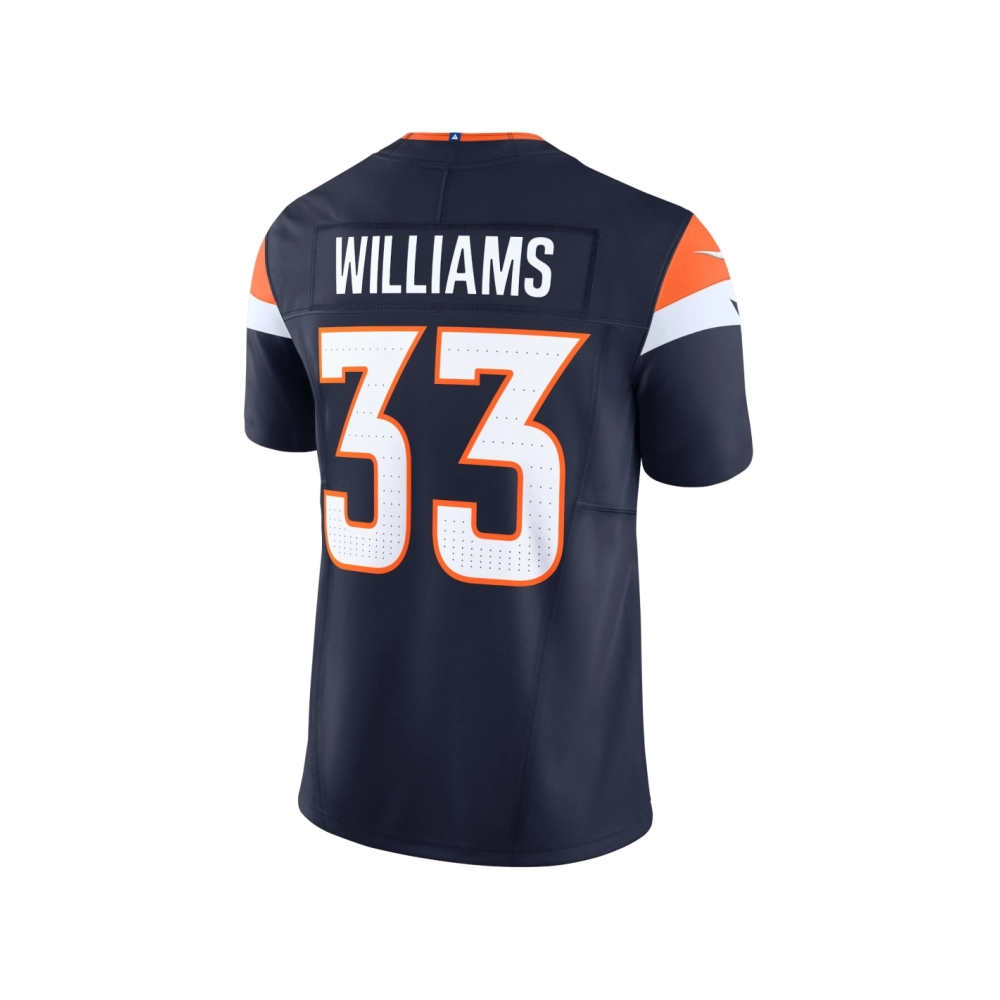 Mens Denver Broncos Javonte Williams Navy Mile High Collection Vapor F.U.S.E. Limited Jersey