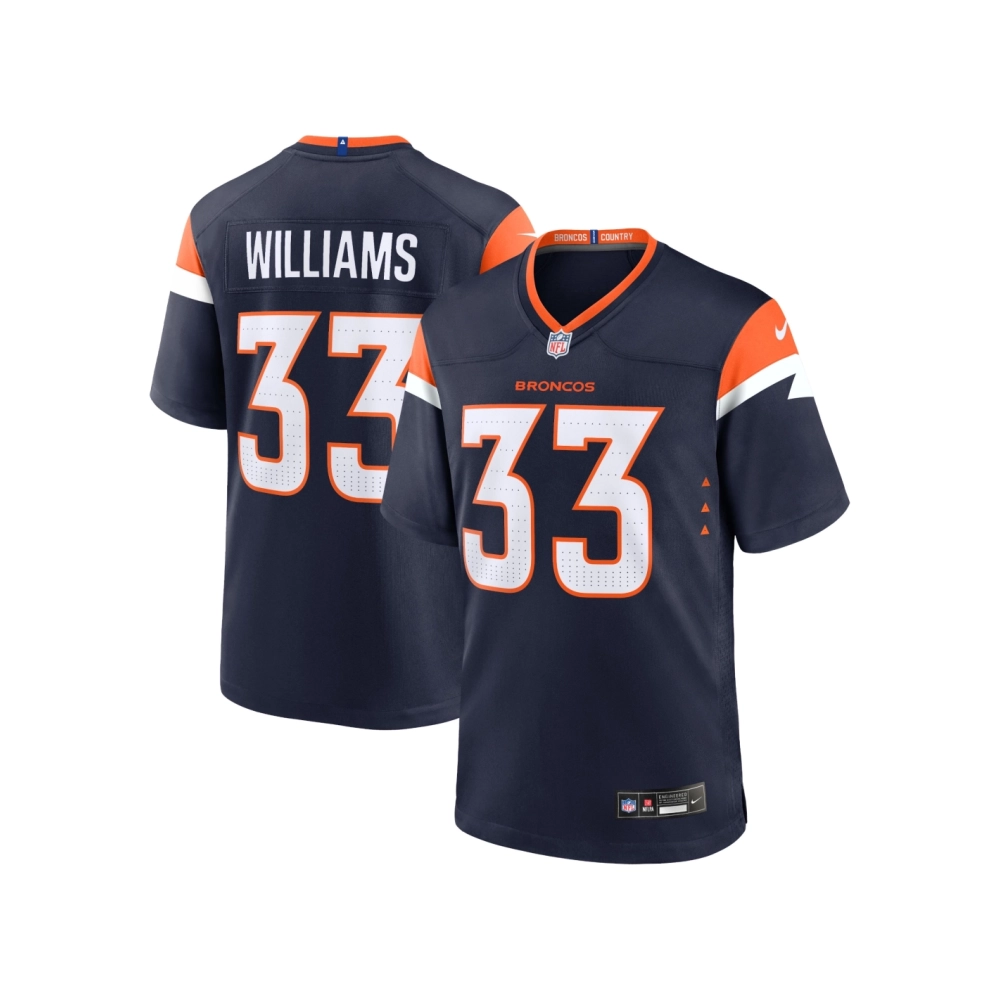 Mens Denver Broncos Javonte Williams Navy Mile High Collection Alternate Game Jersey