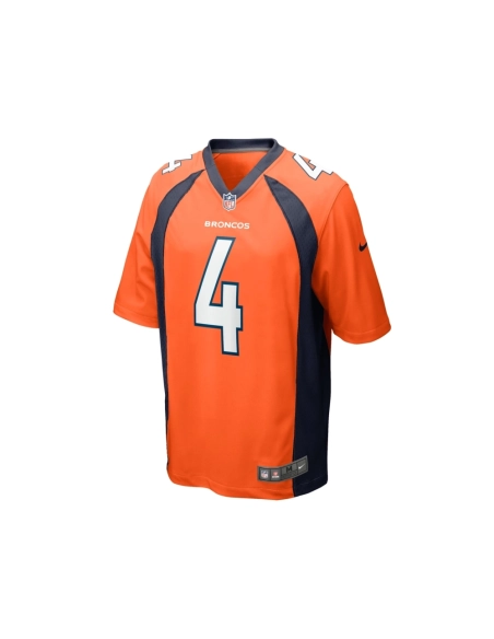 Mens Denver Broncos Jarrett Stidham Orange Game Player Jersey