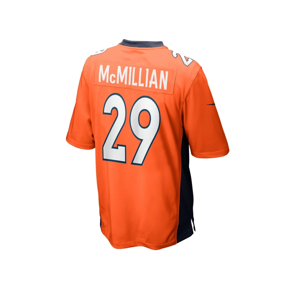Mens Denver Broncos JaQuan McMillian Orange Team Game Jersey