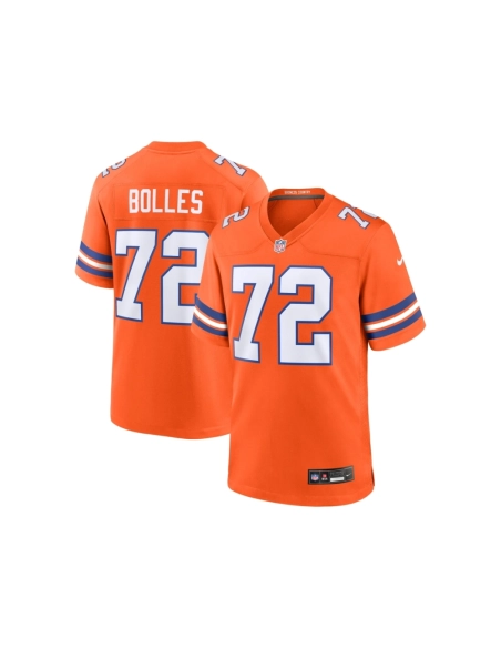 Mens Denver Broncos Garrett Bolles Orange Mile High Collection 1977 Throwback Player Game Jersey