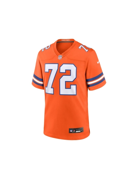 Mens Denver Broncos Garrett Bolles Orange Mile High Collection 1977 Throwback Player Game Jersey