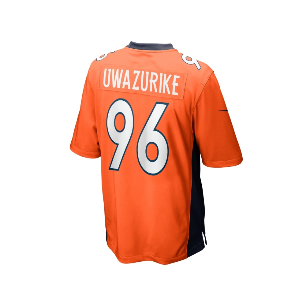 Mens Denver Broncos Eyioma Uwazurike Orange Game Player Jersey