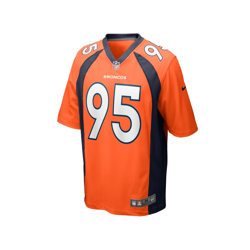 Mens Denver Broncos Elijah Garcia Orange Team Game Jersey
