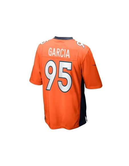 Mens Denver Broncos Elijah Garcia Orange Team Game Jersey