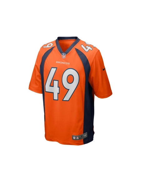 Mens Denver Broncos Dennis Smith Orange Game Retired Player Jersey