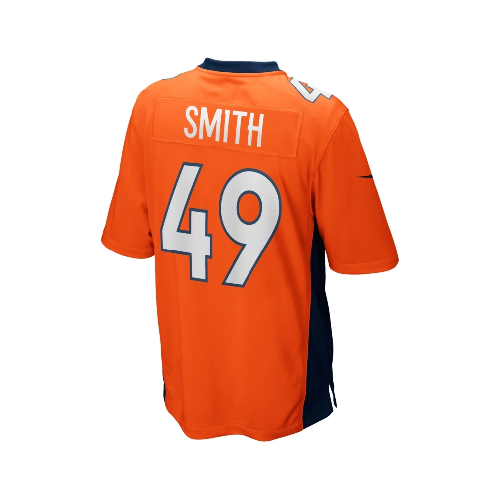 Mens Denver Broncos Dennis Smith Orange Game Retired Player Jersey