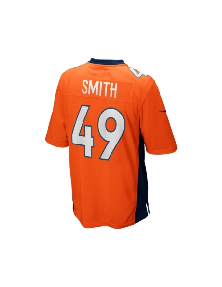 Mens Denver Broncos Dennis Smith Orange Game Retired Player Jersey