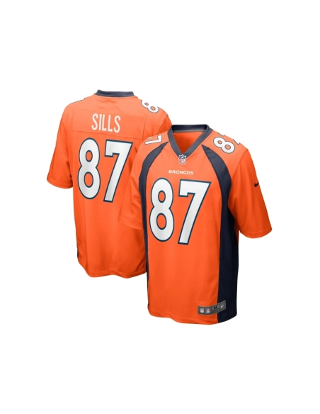 Mens Denver Broncos David Sills Orange Team Game Jersey