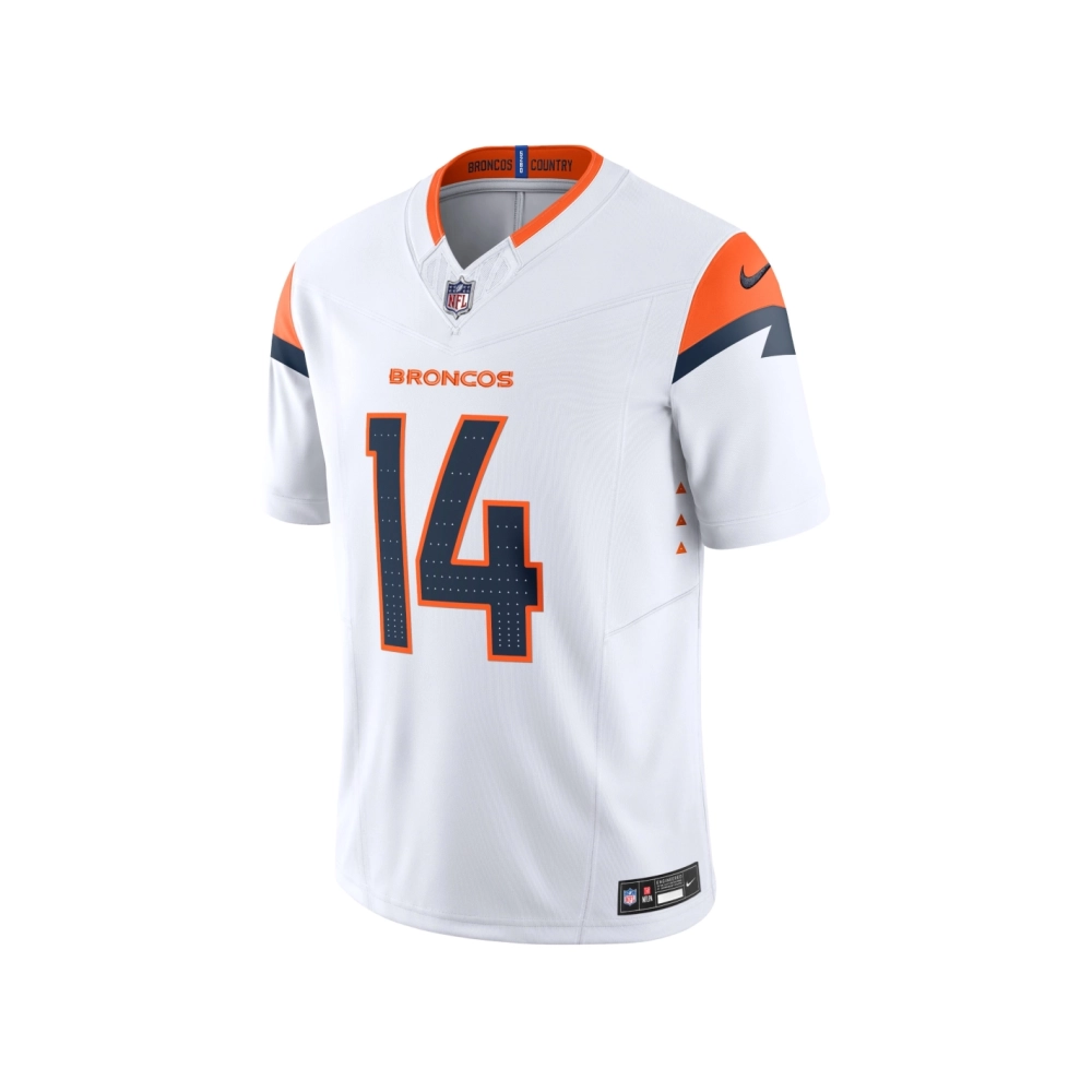 Mens Denver Broncos Courtland Sutton White Mile High Collection Vapor F.U.S.E. Limited Jersey
