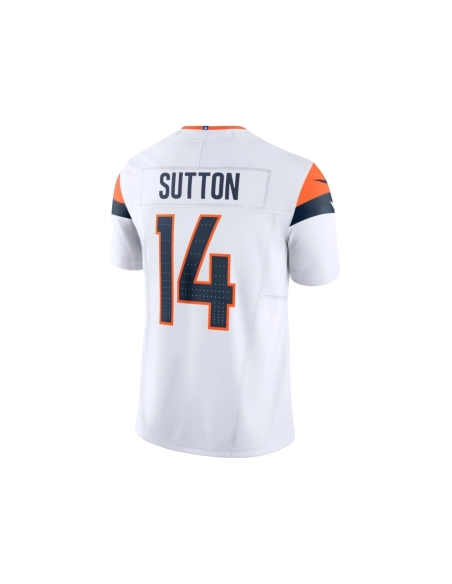 Mens Denver Broncos Courtland Sutton White Mile High Collection Vapor F.U.S.E. Limited Jersey
