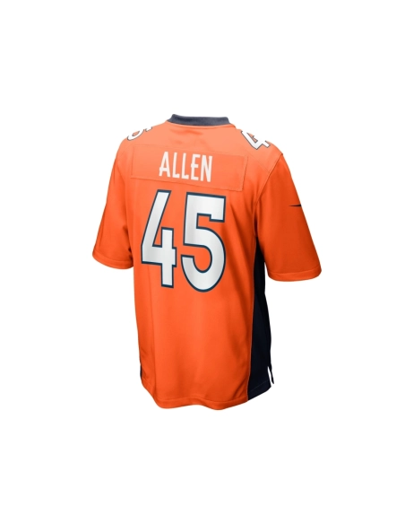 Mens Denver Broncos Christopher Allen Orange Game Player Jersey