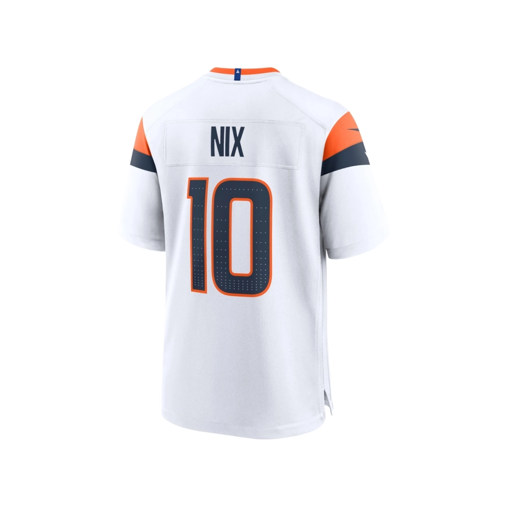 Mens Denver Broncos Bo Nix White Game Jersey