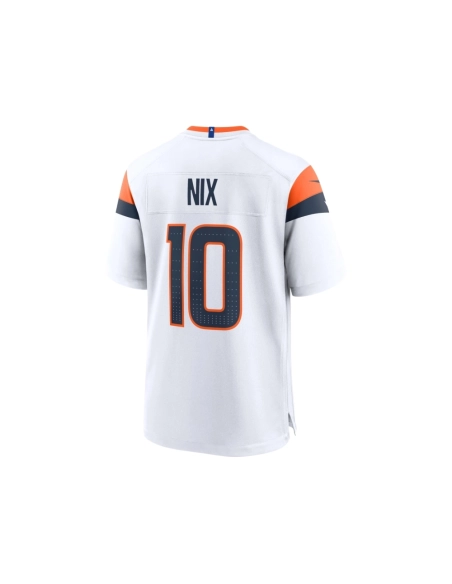 Mens Denver Broncos Bo Nix White Game Jersey